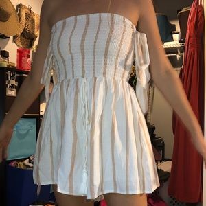 Yellow striped romper